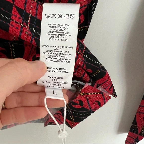 New Marine Serre white line diamant top